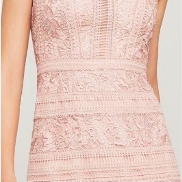 BCBG ✨LIKE 🆕 No Tags✨ 🎊🚨SALE 50% OFF🚨🎊 Dusty Pink Lace Maxi Gown Dress - Picture 7 of 9
